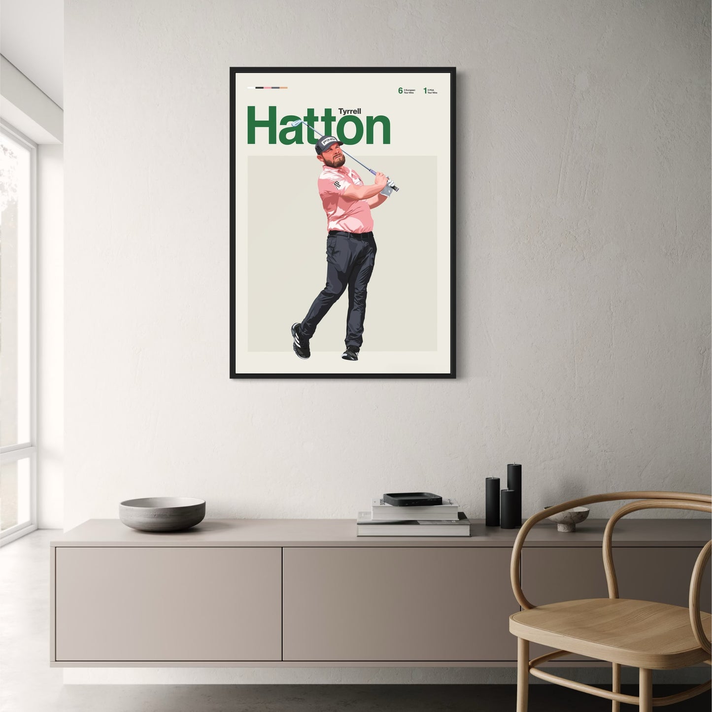 Tyrrell Hatton | Golf Legends Artwork