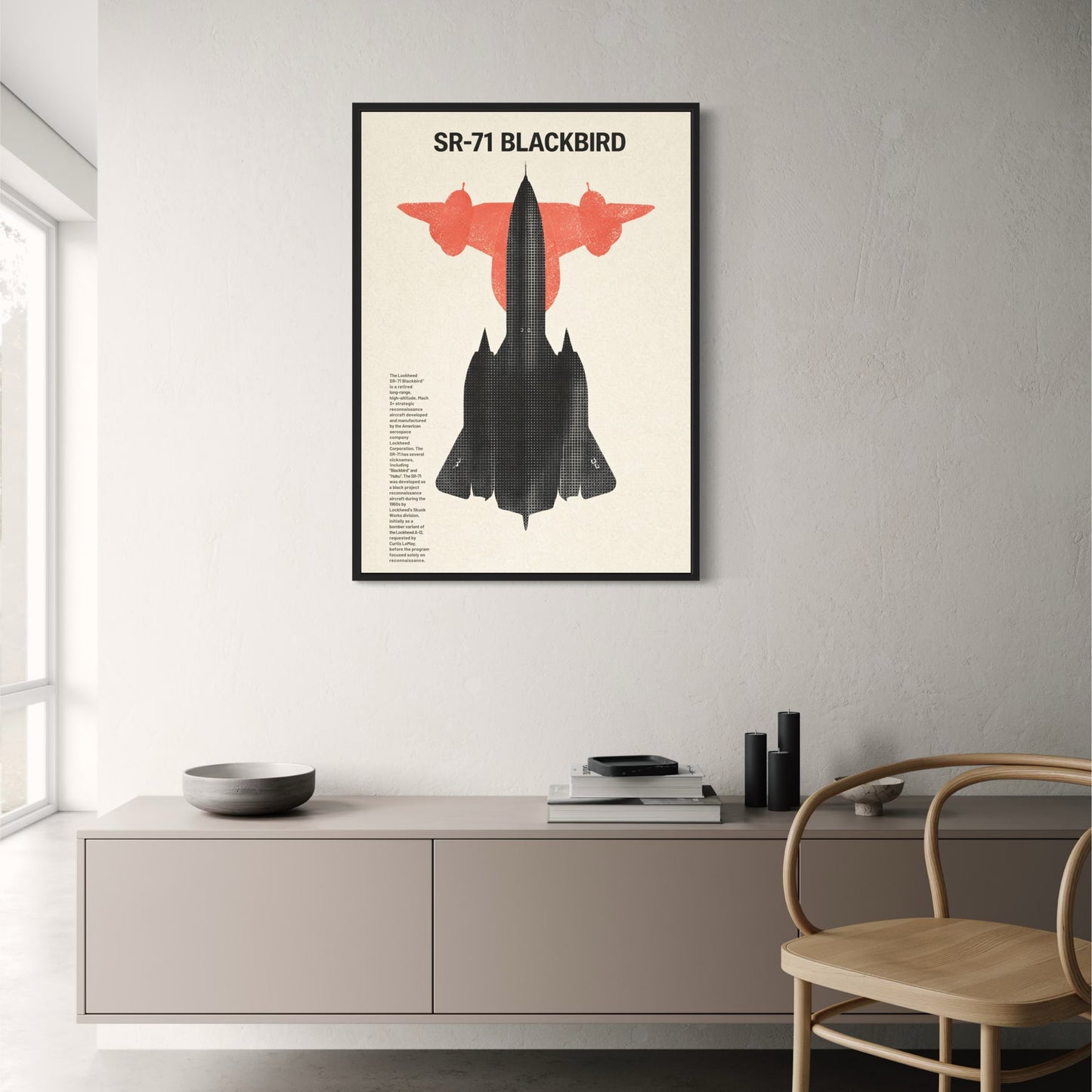Lockheed SR-71 Blackbird | Retro Aviation Art