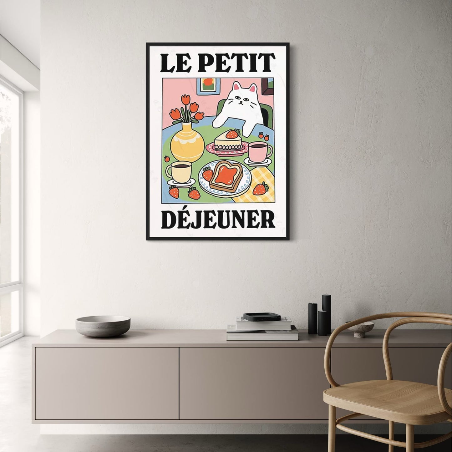 Le Petit Dejeuner | Vintage Kitchen Cat