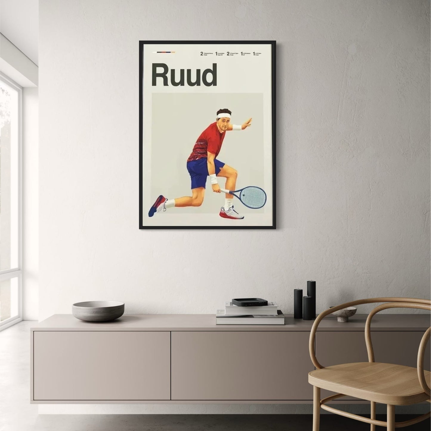 Casper Ruud | Tennis Legend Poster | Modern Aesthetic Art | Sports Wall Decor