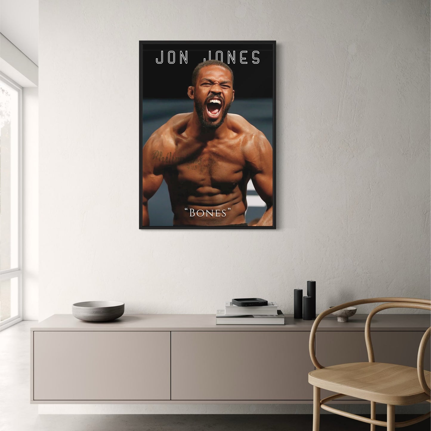 Jon Jones UFC Poster  'Bones' MMA Champion Wall Art