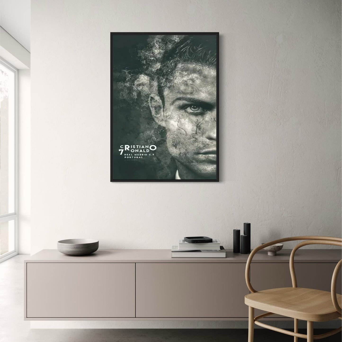 Cristiano Ronaldo Poster | CR7 Action | Unstoppable Force | Soccer Legend Artwork