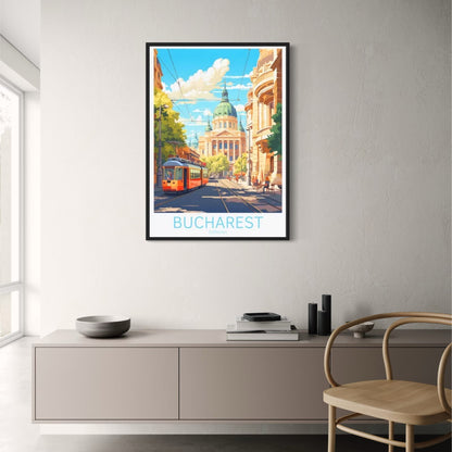 Iconic Destinations | Romanian Athenaeum Poster | Bucharest Architecture Art Print | European Cultural Landmark Decor | Wall Art for Home & Office