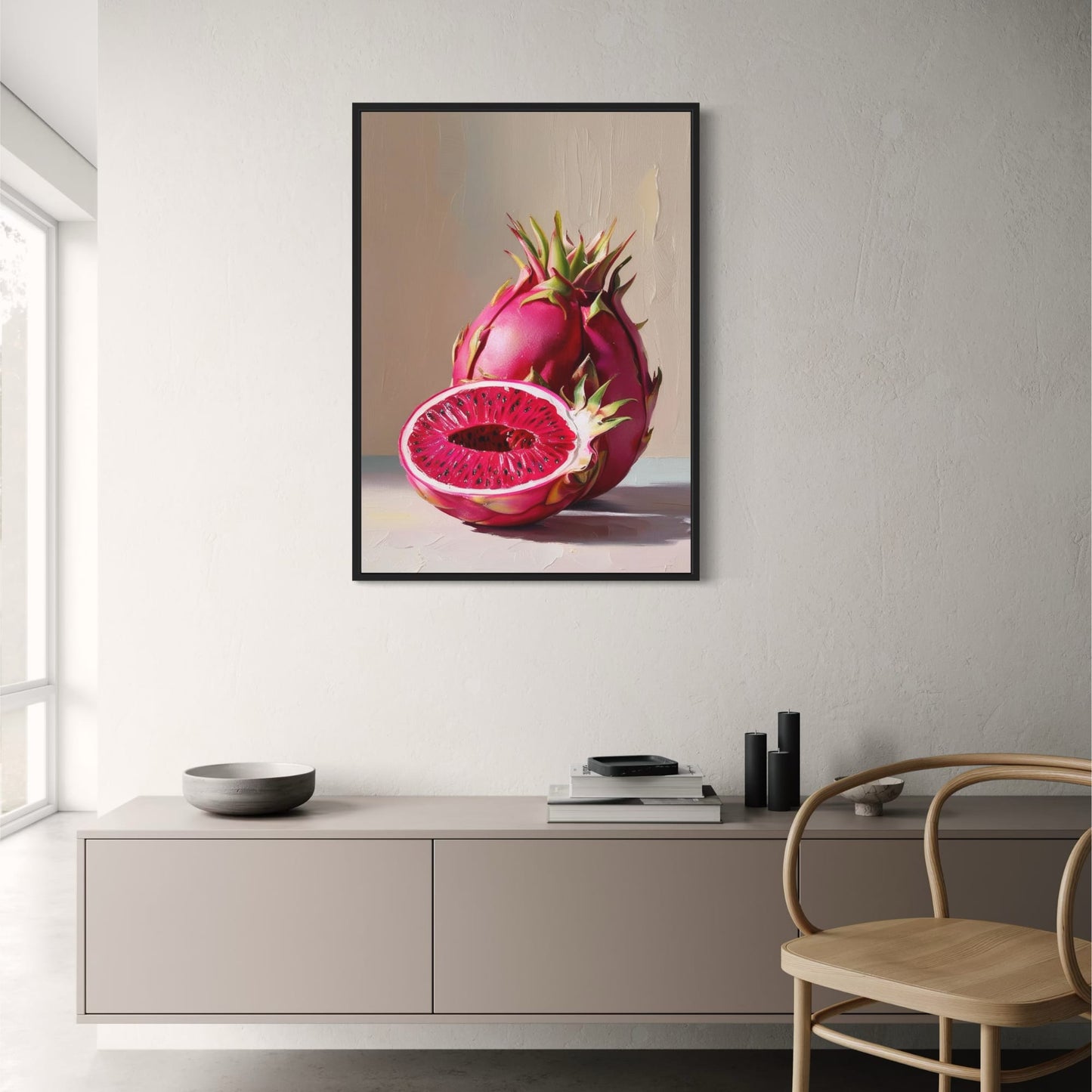 Dragonfruit Pitaya Poster | Vibrant Fruits Gallery Art | Home Wall Decor