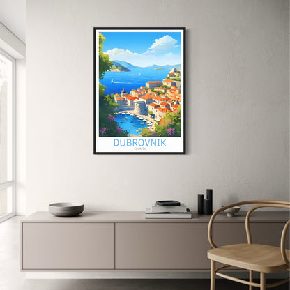 Old Port of Dubrovnik | Coastal Landscape | Croatia Travel Art