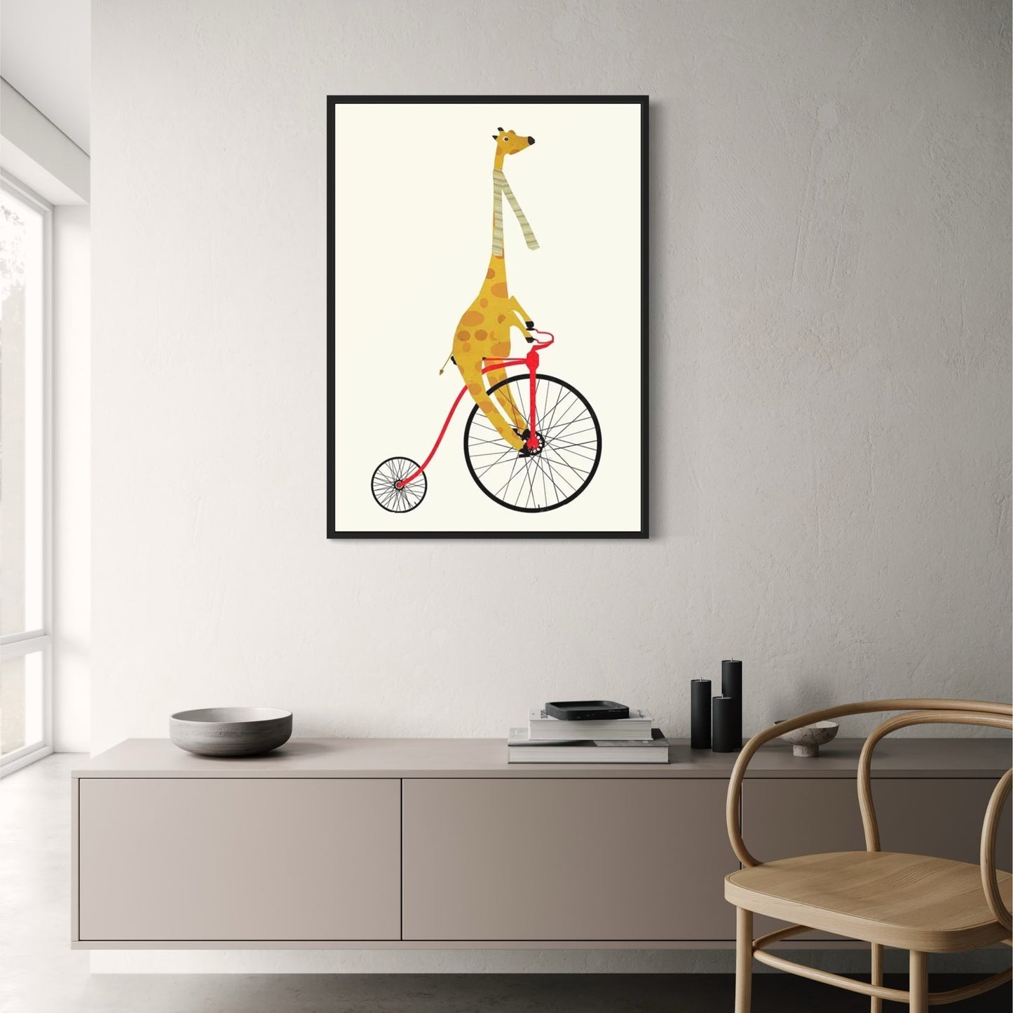 Whimsical Giraffe Cycling | Joyful Animated Art