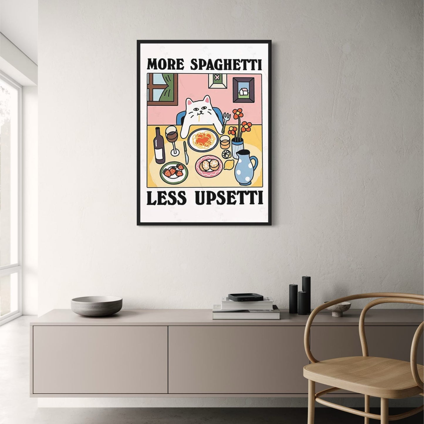 Vintage Cat | More Spaghetti Less Upsetti