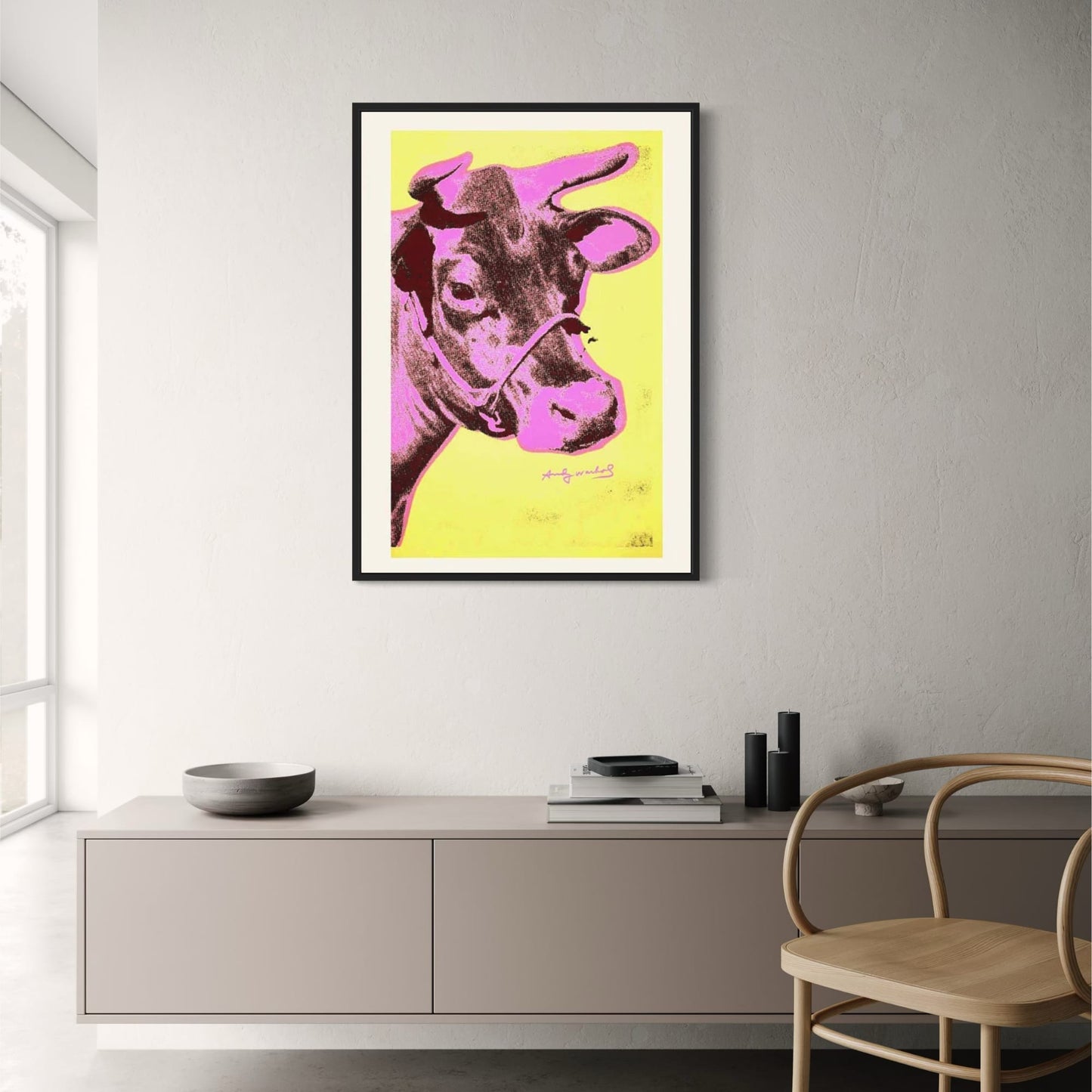 Andy Warhol | The Pink Bull | Vibrant Pop Art