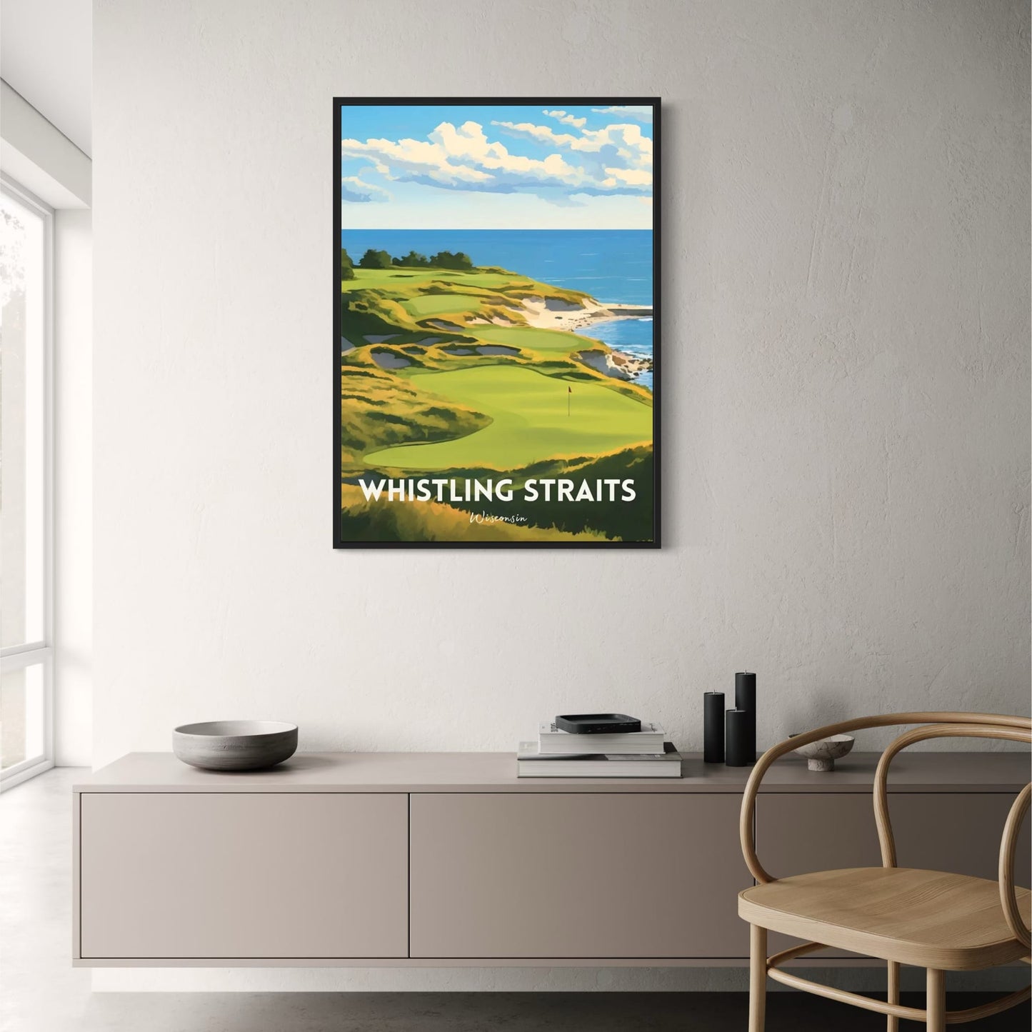 A Tribute To The World's Greatest Golf Courses | Golf Poster | Wisconsin | Whistling Straits