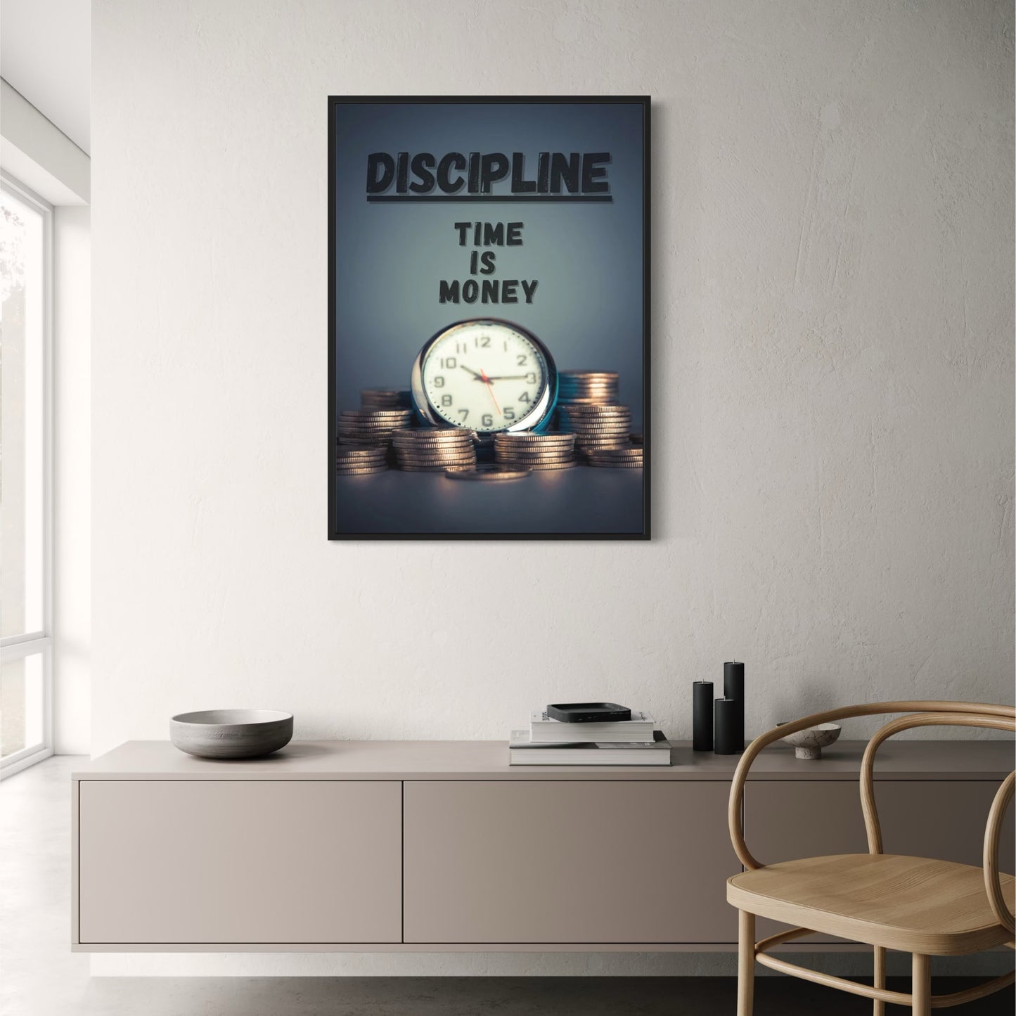 Time is Money | Motivational Clock Art