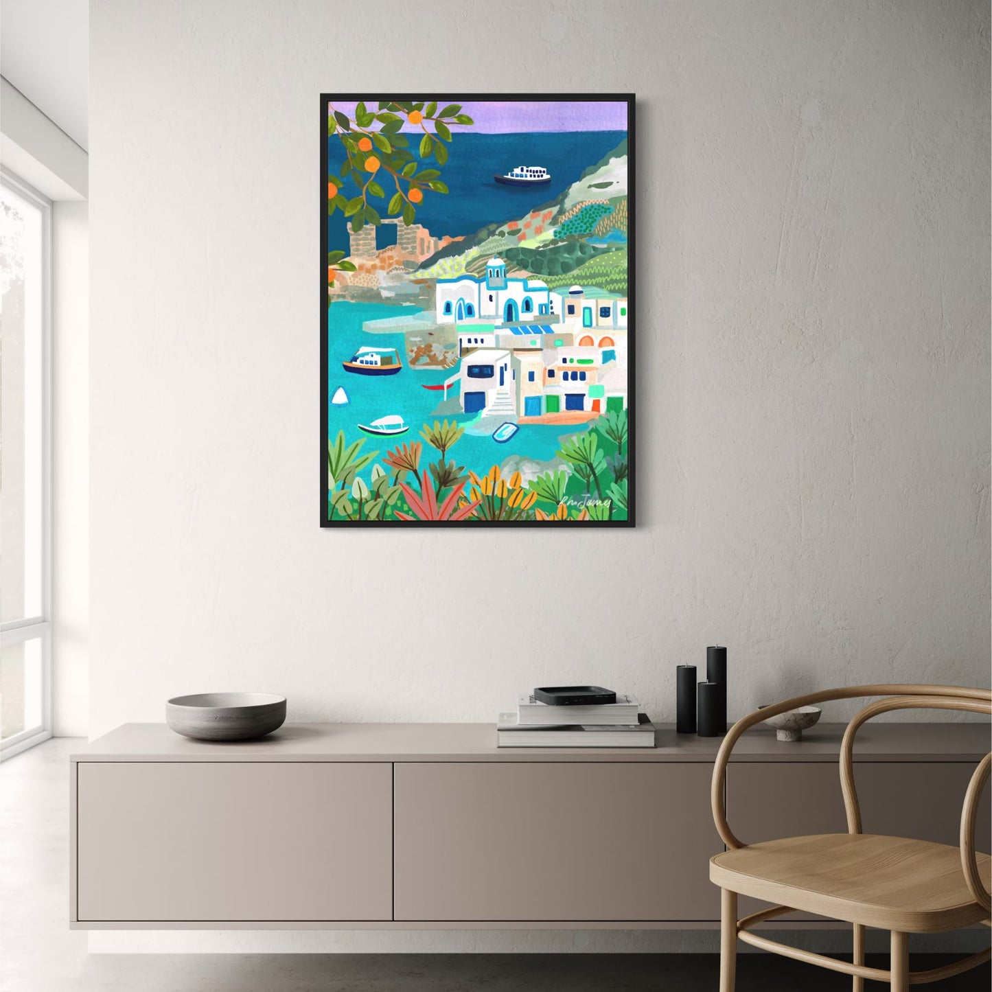 abstract india landscape poster