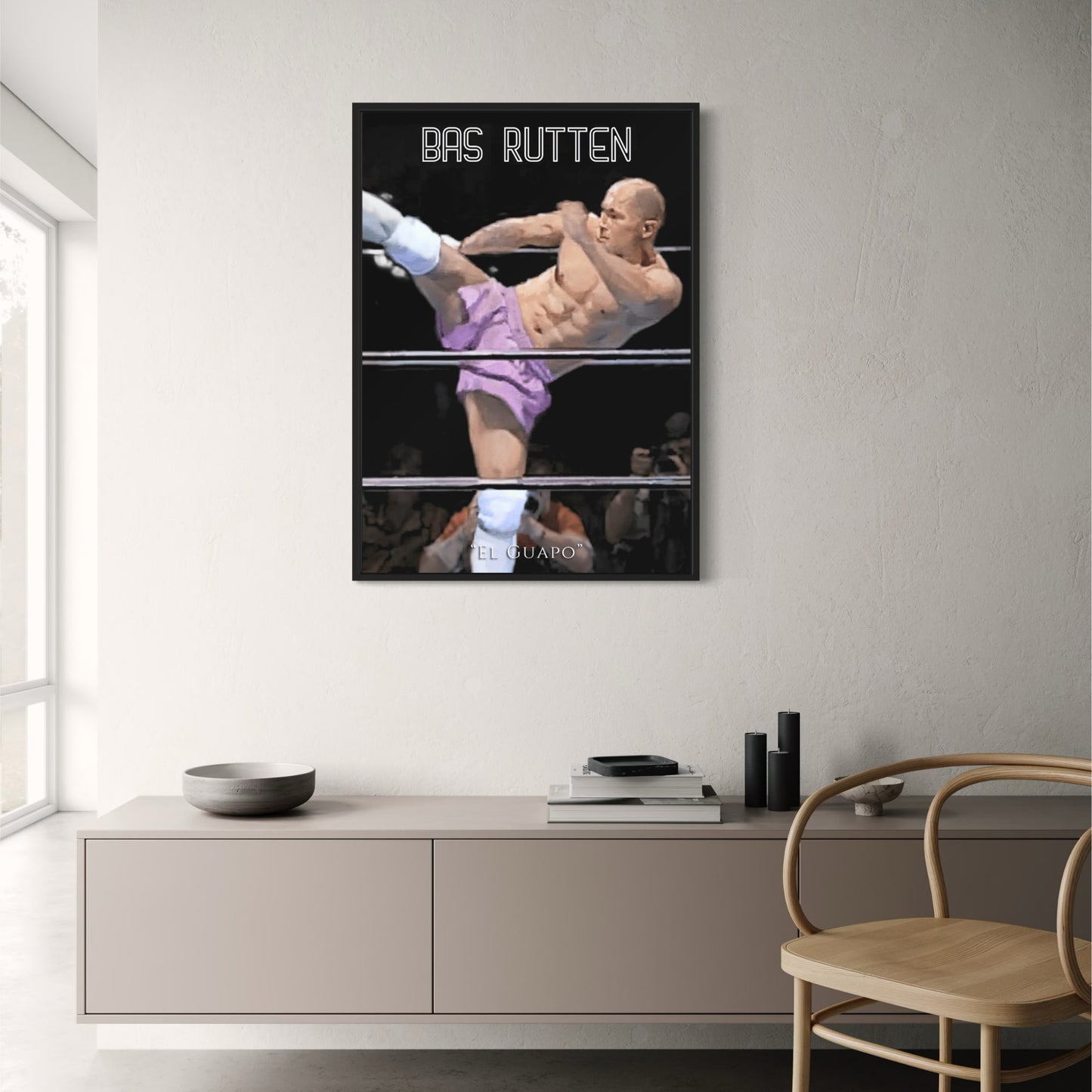 Bas Rutten Poster | Iconic Kick | El Guapo | Pancrase | UFC Champion
