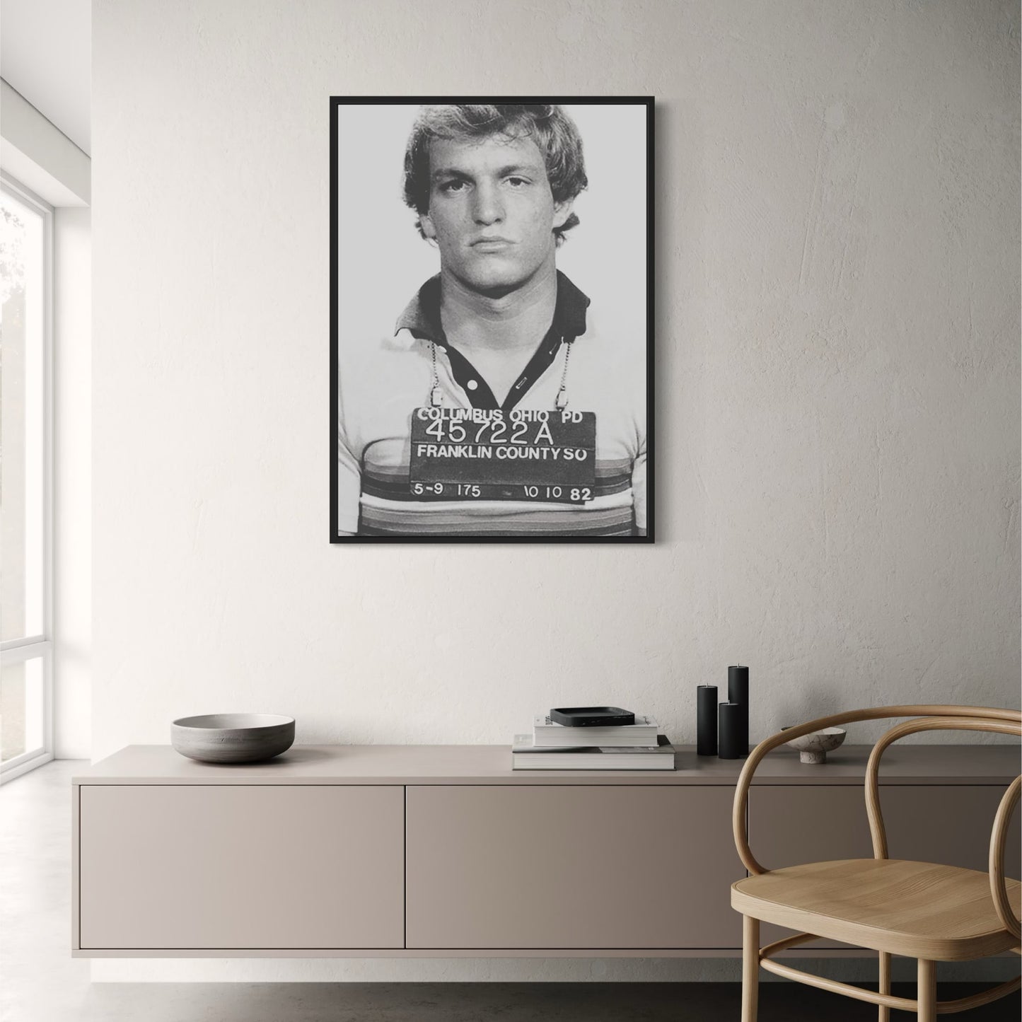 Woody Harrelson Mugshot | Celebrity Art Print