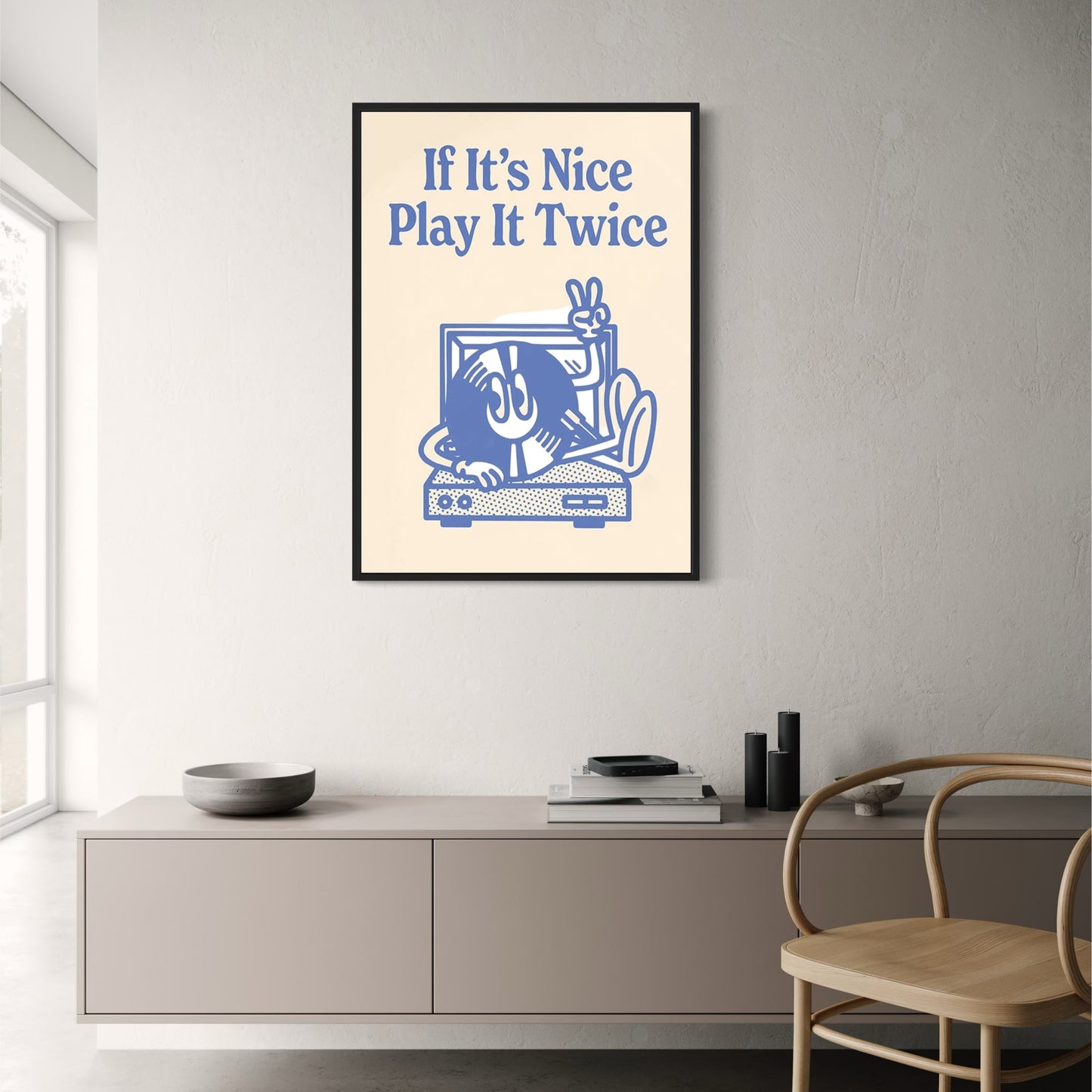 More Espresso Less Depresso | Retro Record Player Art