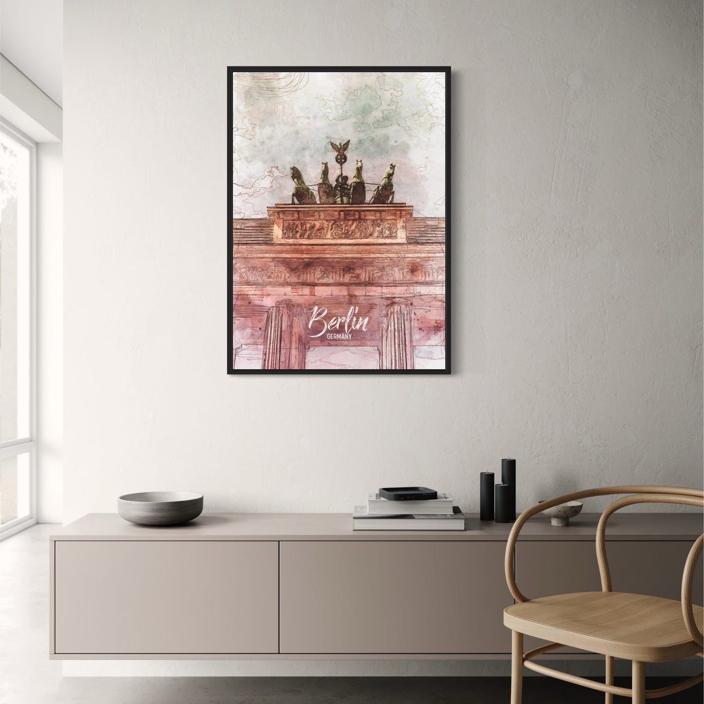 Brandenburg Gate | Berlin | Germany | Neoclassical City Gate | German Historical Monuments | Architectural Art Posters