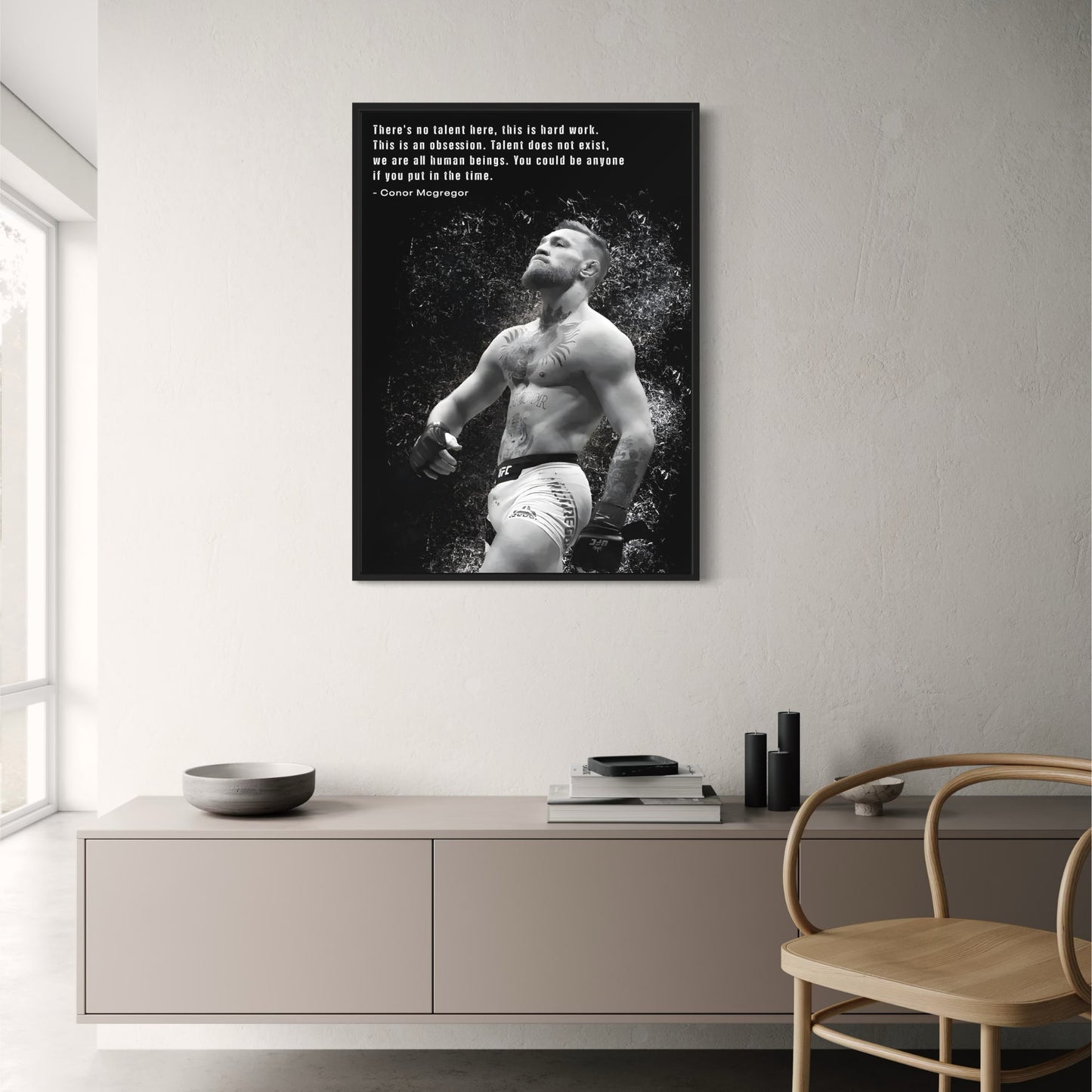 Conor McGregor | Hard Work Over Talent | UFC Gym Decor