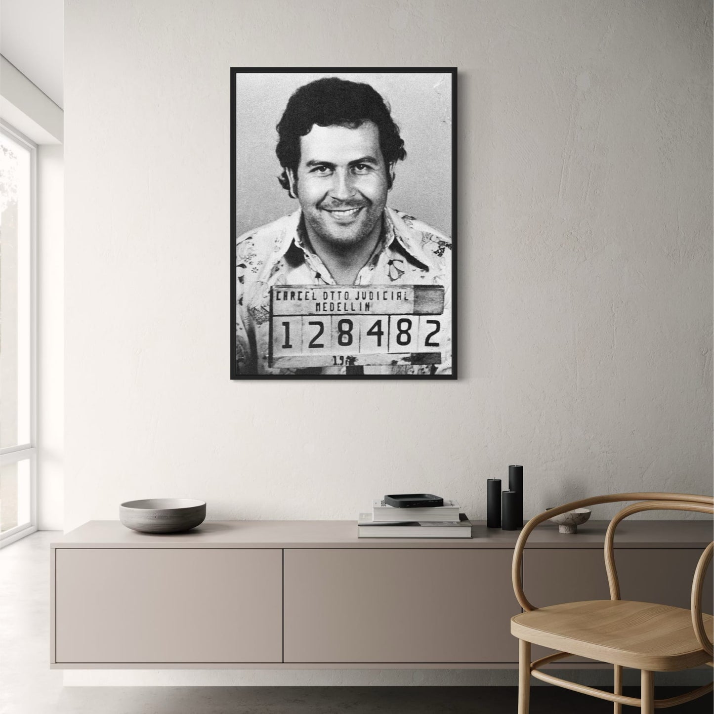 Pablo Escobar Mugshot | Black & White Photography