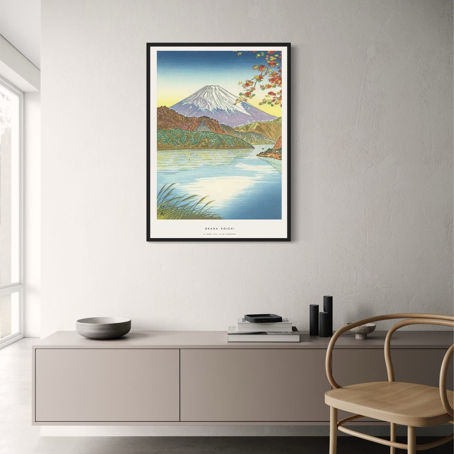 Koichi Okada | Poster | Mount Fuji from Akinoho | Ukiyo-e Style Japanese Art Decor