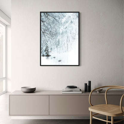 Winter Landscape Poster | Ice Lake | Home Decor Artwork | Scenic Lake View | Wall Art