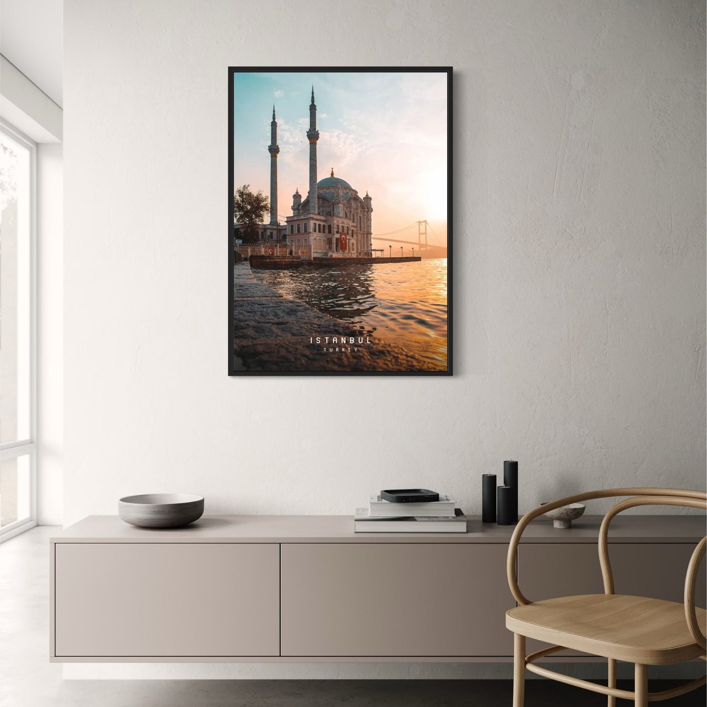 Ortakoy Mosque | Istanbul | Constantinople | Turkey | Iconic Mosque by the Bosphorus | Explore Turkish Heritage with Artful Posters