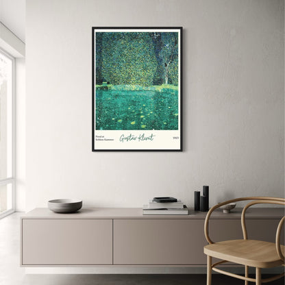 Gustav Klimt Pond Scene | Attersee Impressionist | Vibrant Art Nouveau