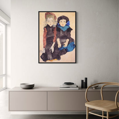 Egon Schiele | Sisters in Expression | Childhood Portrait
