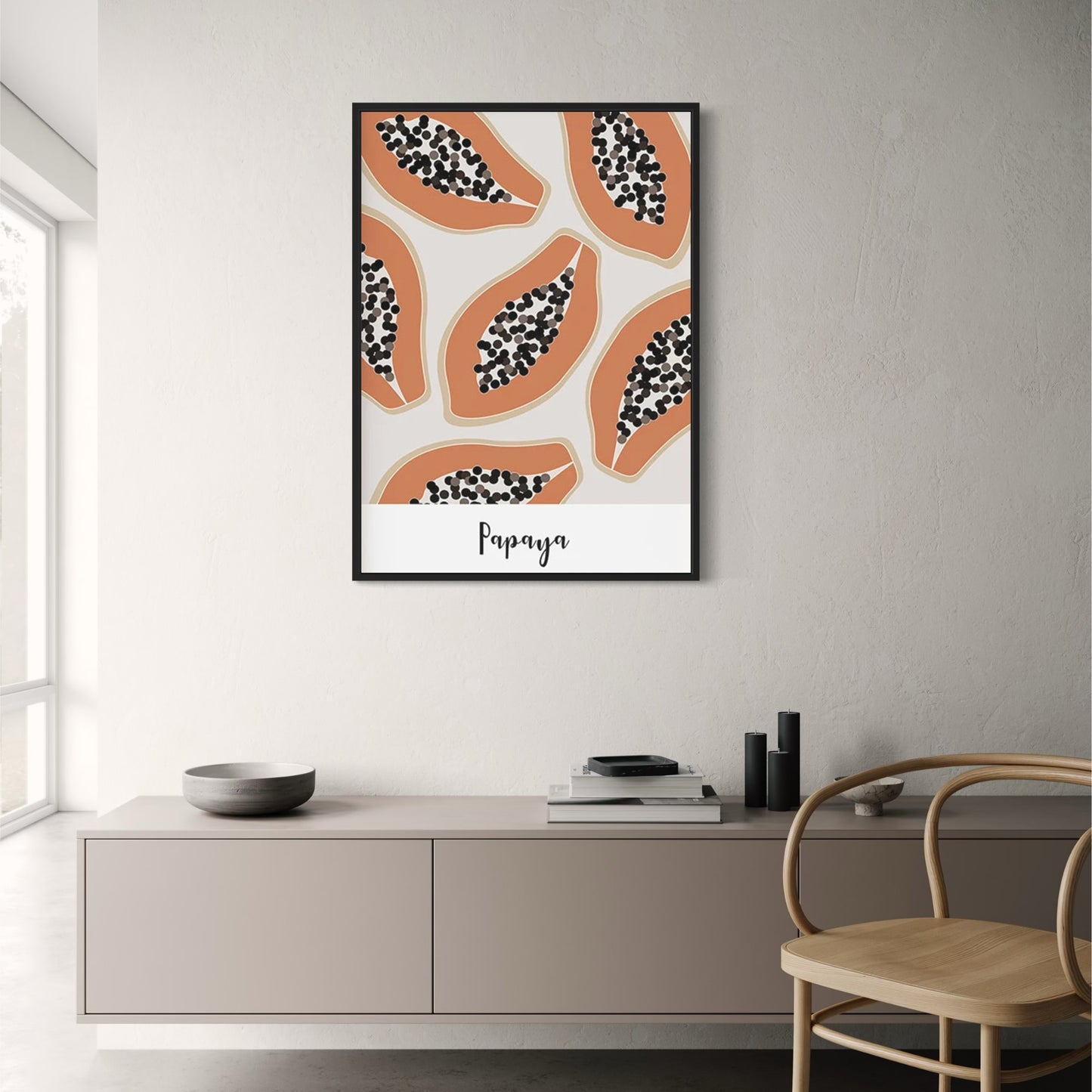 Bauhaus Papaya | Modern Art Print