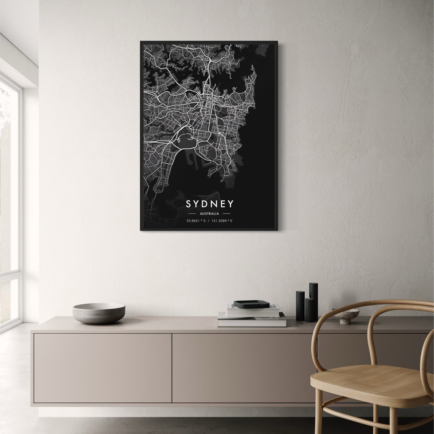 Sydney Map | Black & White