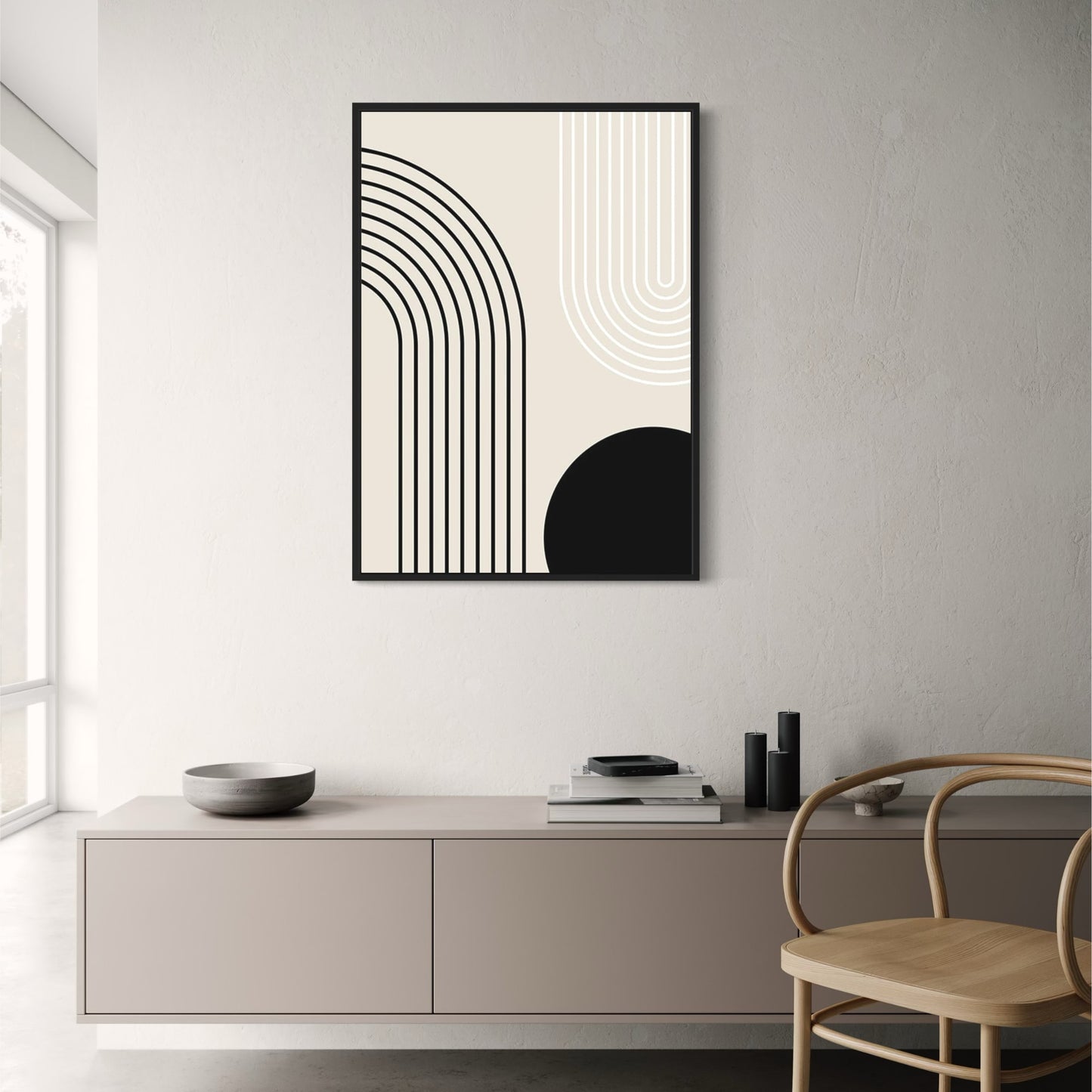 The Geometry of Absence | Abstract Art Print | Modern Minimalist Poster | Home Decor | Wall Art