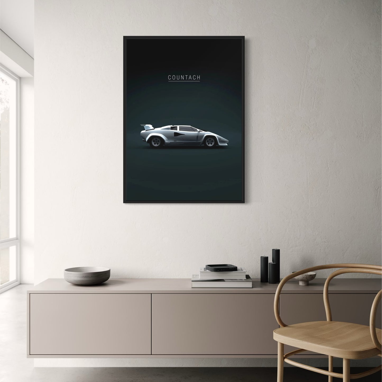Lamborghini Countach Poster | Tribute to Classic Automotive Legends | Wall Decor | Vintage Car Art