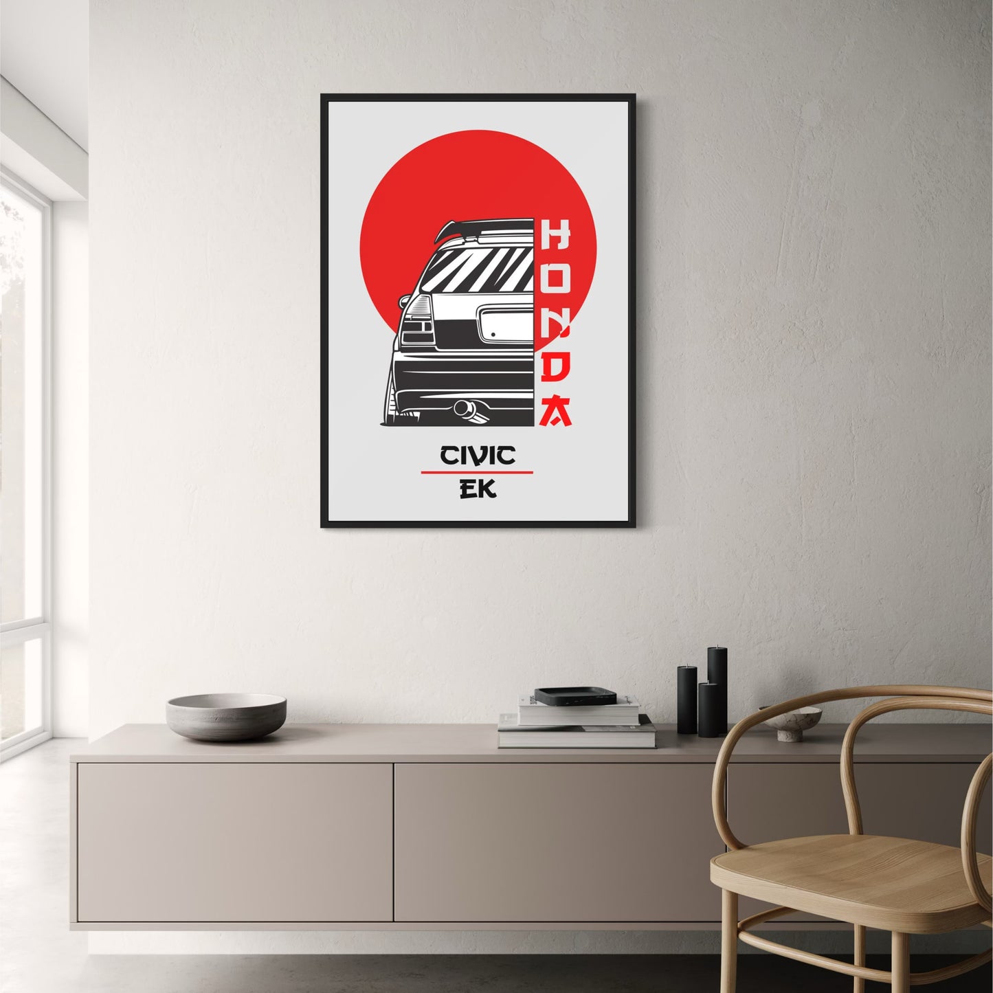 Honda Civic EK Poster | Japanese Car Art | Wall Decor | Home & Garden Artwork