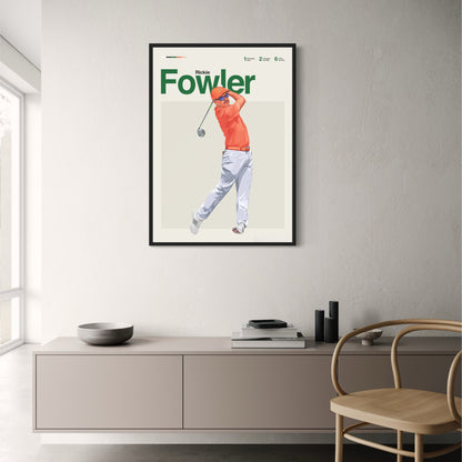 Rickie Fowler Golf Legends Poster | Dynamic Art Celebrating Iconic Players | Skill, Passion & Legacy on the Green