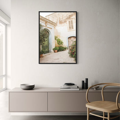 Arches & Leaves Poster | Tranquil Architectural Design | Elegant Home Decor Wall Art | Nature-Inspired | Premium Quality Print