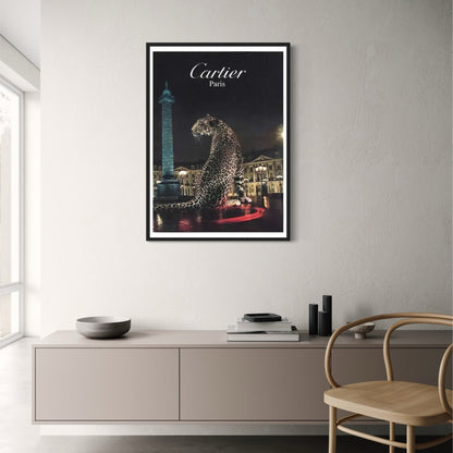 Cartier Paris | Jaguar City Skyline | Silhouette Art
