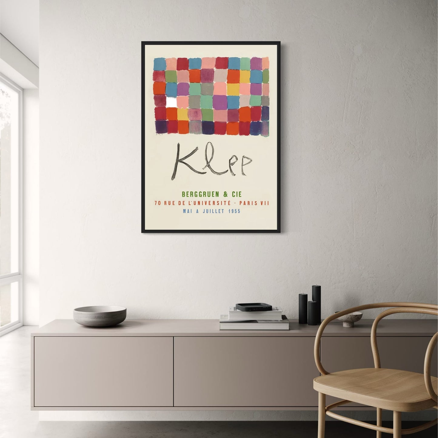 Paul Klee Poster | Abstract Color Composition Art | Vibrant Wall Decor | Home & Garden Artwork
