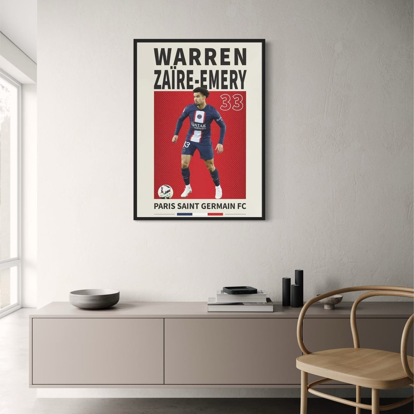 Warren Zaire-Emery | Famous Football Players | Soccer Poster | Home Decor