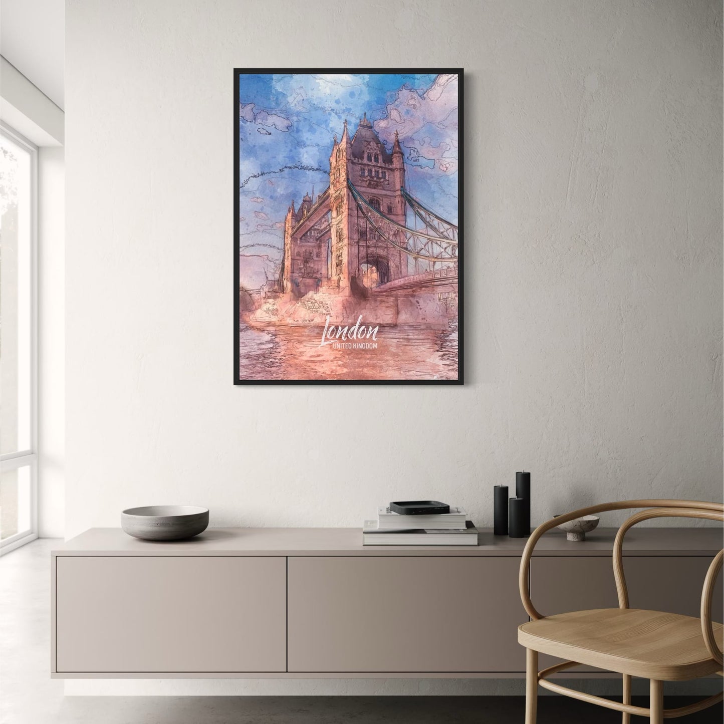 Tower Bridge | London | United Kingdom | Victorian Era Engineering | British Architectural Icons | Historical Bridges Posters