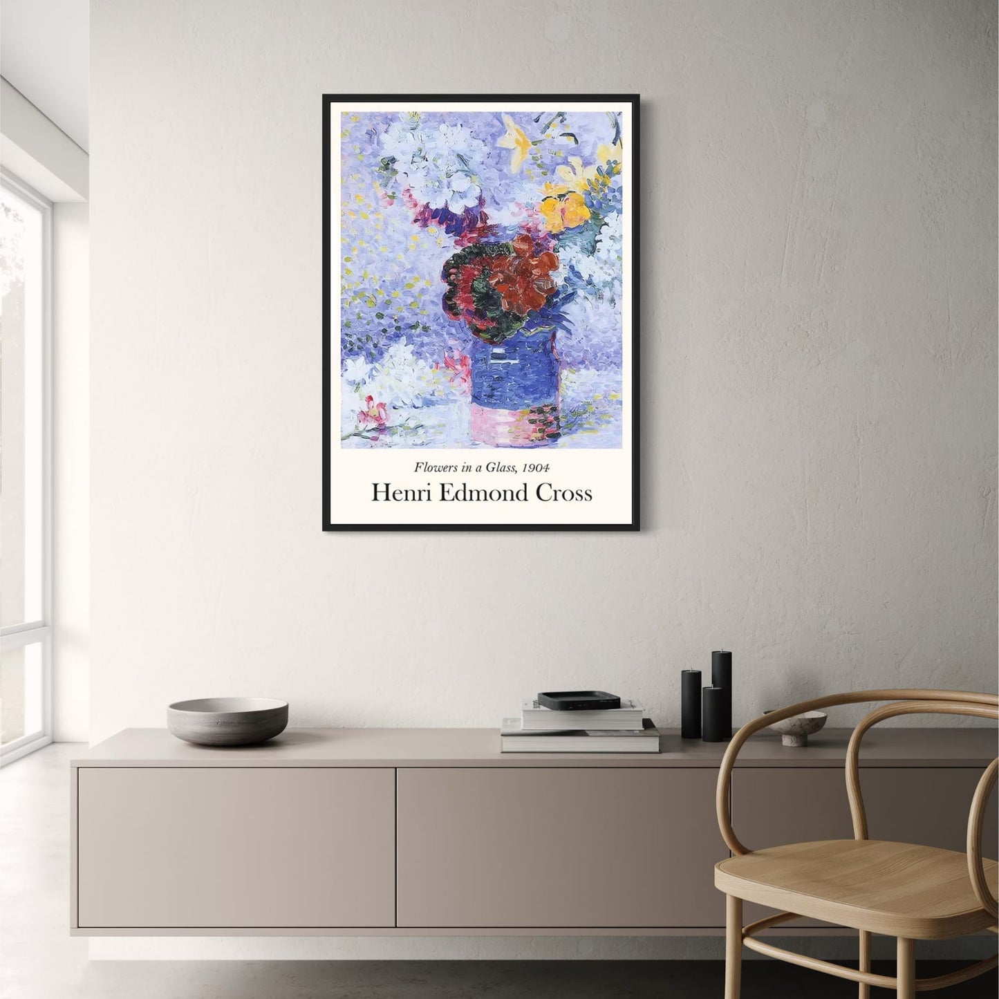 Henri Edmond Cross | Flowers in a Glass | Impressionist Floral