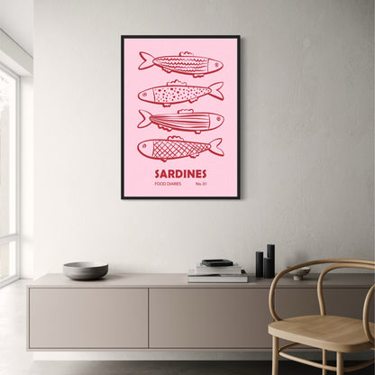 Sardines Food Diaries No. 01 | Nostalgic Culinary Poster