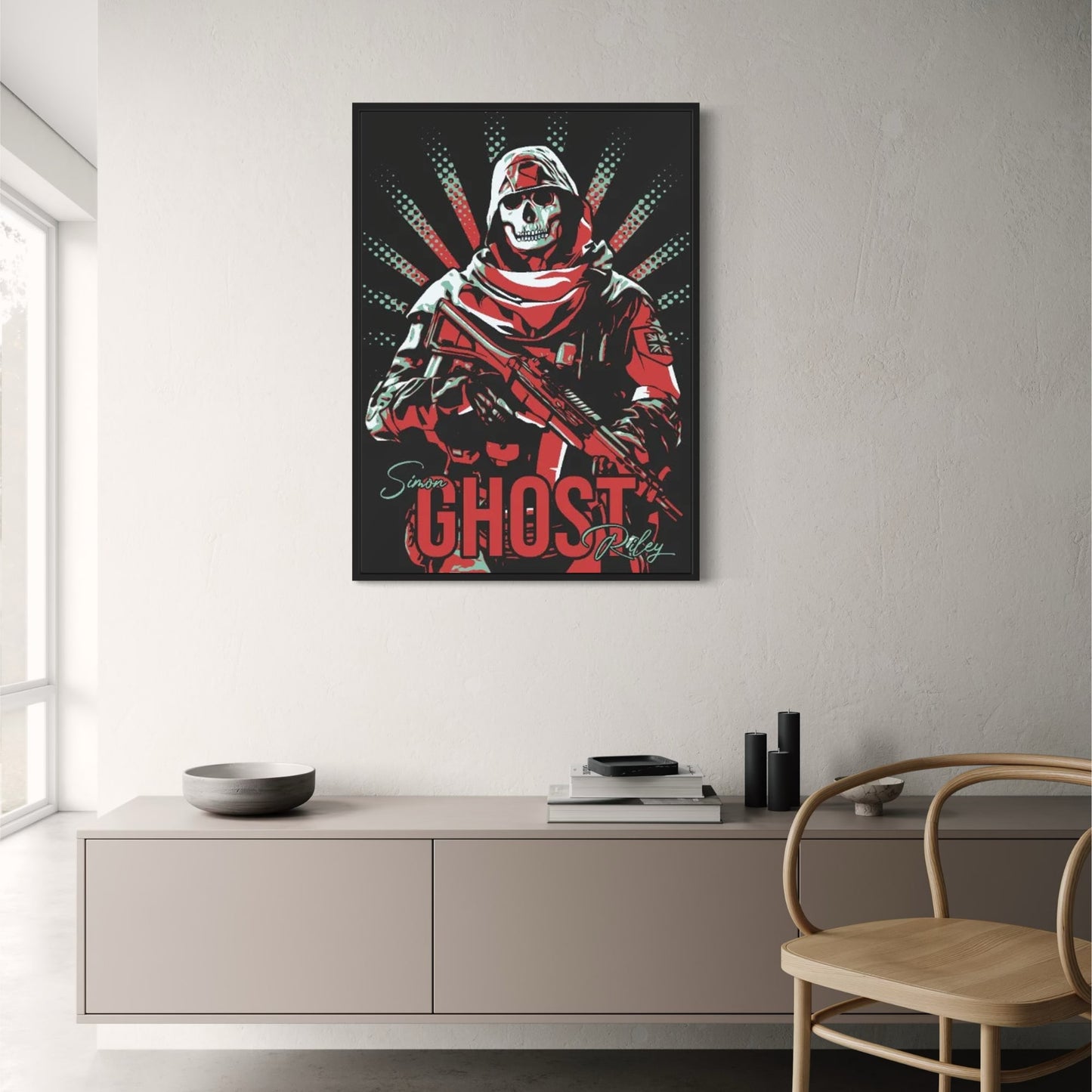 Ghost - Call of Duty | Game Art Canvas
