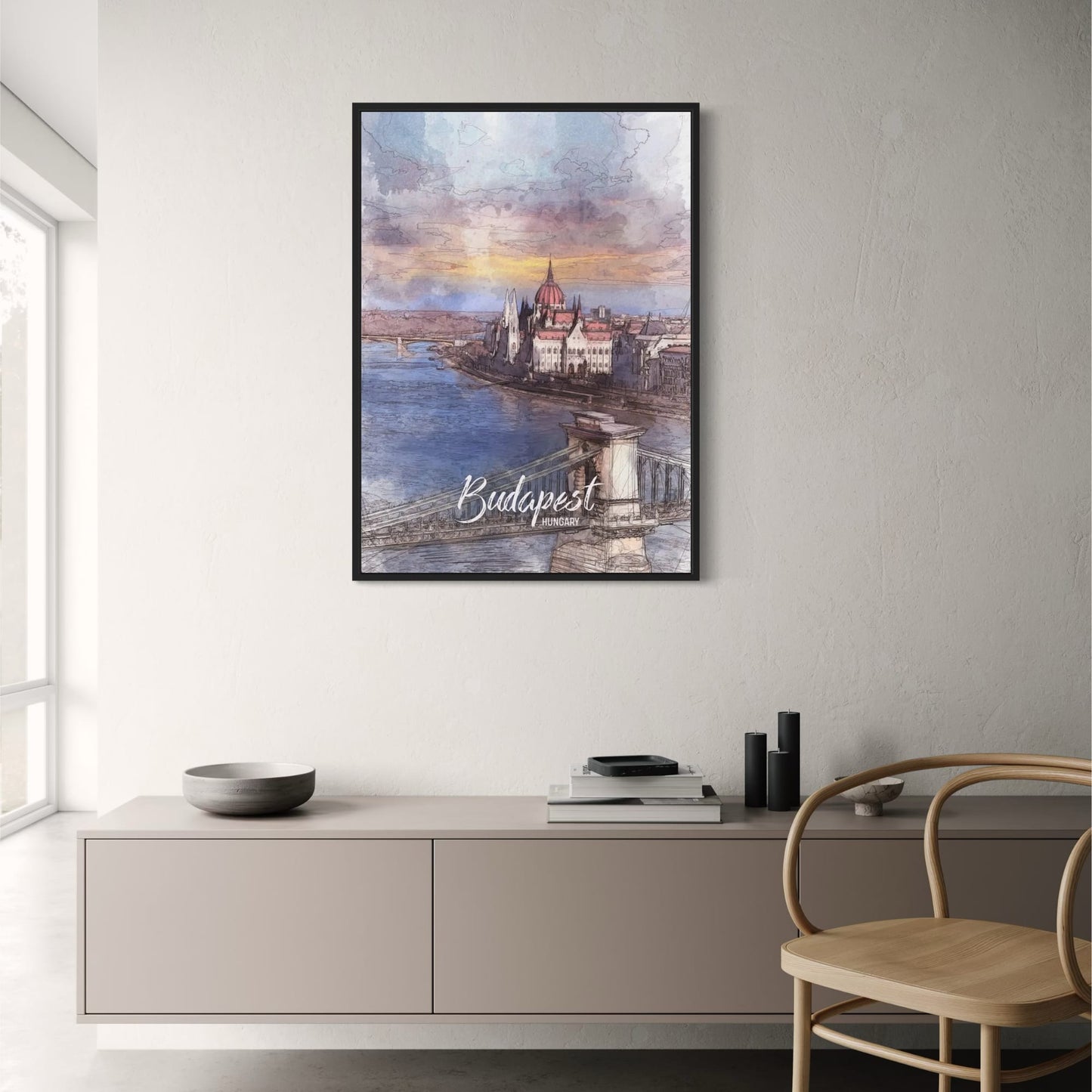 Hungarian Parliament | Budapest | Hungary | Iconic Neo-Gothic Architecture | European Political Landmarks | Architectural Art Posters