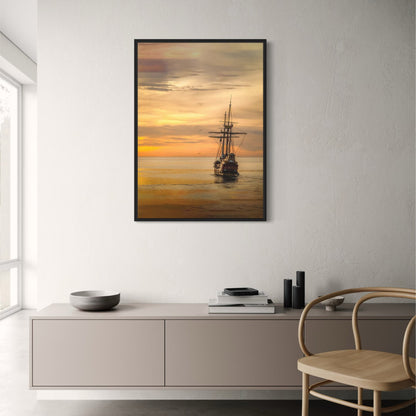 Ship in Sunset