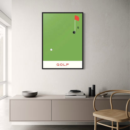 The Geometry of Victory | Golf Sports Art