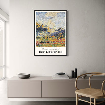 Henri Edmond Cross | Les Petits Montagnes Mauresques Poster | Artistic Landscape Print | Home Decor Wall Art