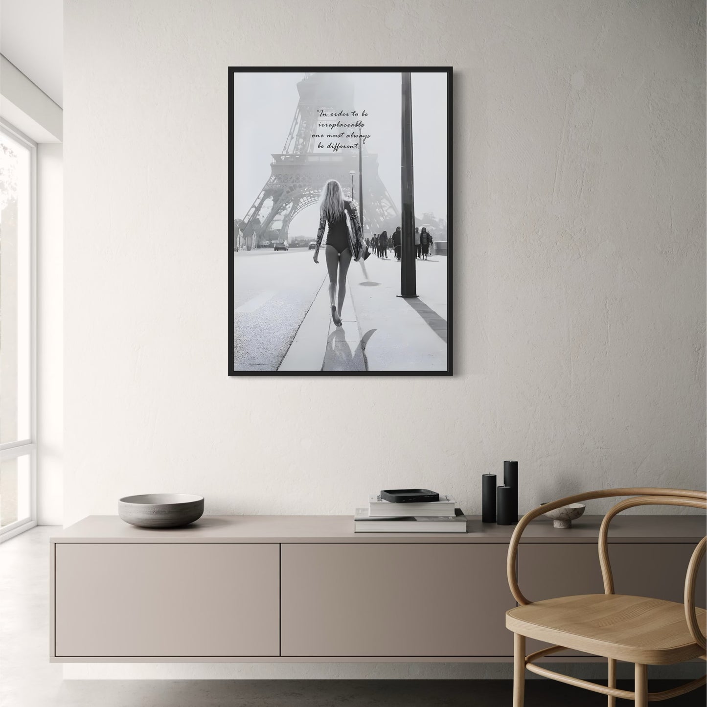 Coco Chanel Silhouette | Parisian Skyline | Inspiring Quote