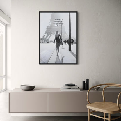 Coco Chanel Silhouette | Parisian Skyline | Inspiring Quote