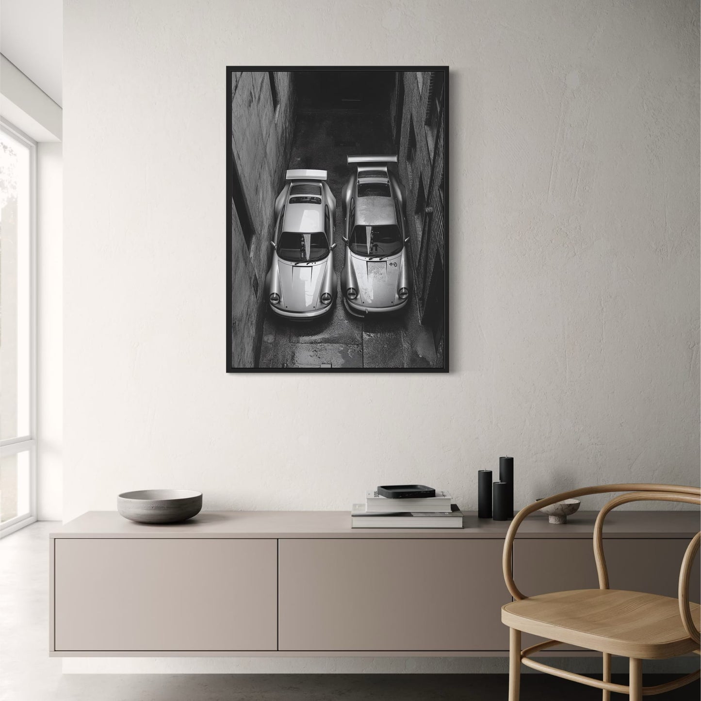 Retro Porsche | Black & White Vintage Race Cars