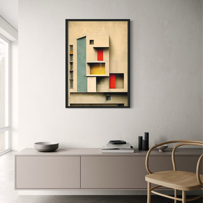Abstract Building Art Print | Minimalist Architectural Poster | Modern Home Decor | Unique Design for Office Decoration
