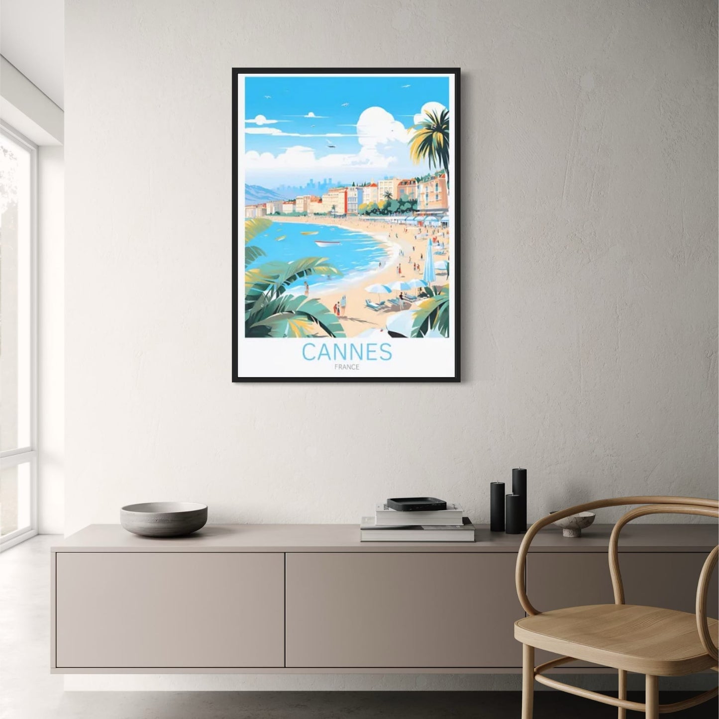 Cannes France | Iconic Destinations Poster | Scenic Travel Art | Dream Location Décor for Home
