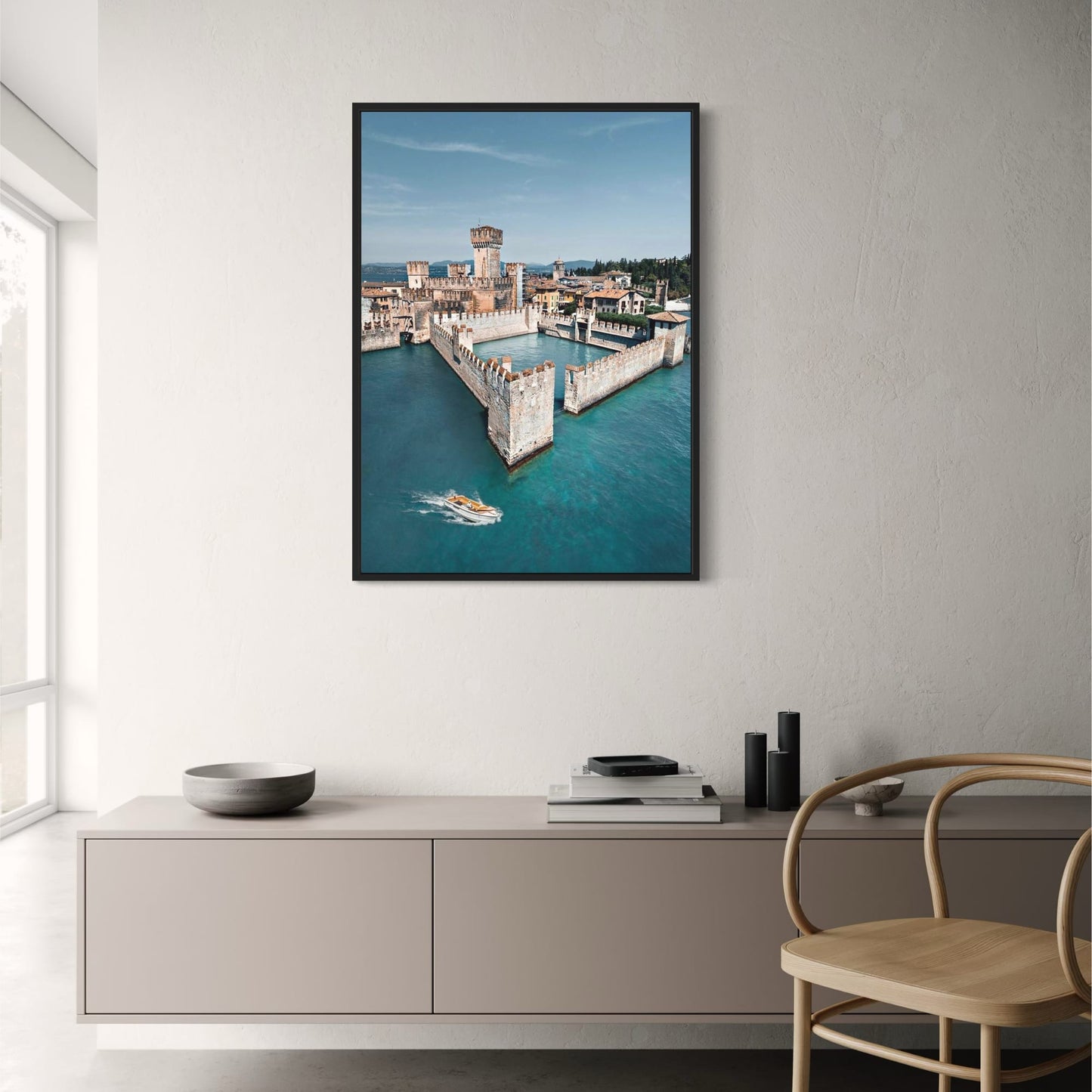 Majestic Verona Castelvecchio | Italy 1354 | Historic European Castle Poster | Wall Art Decoration